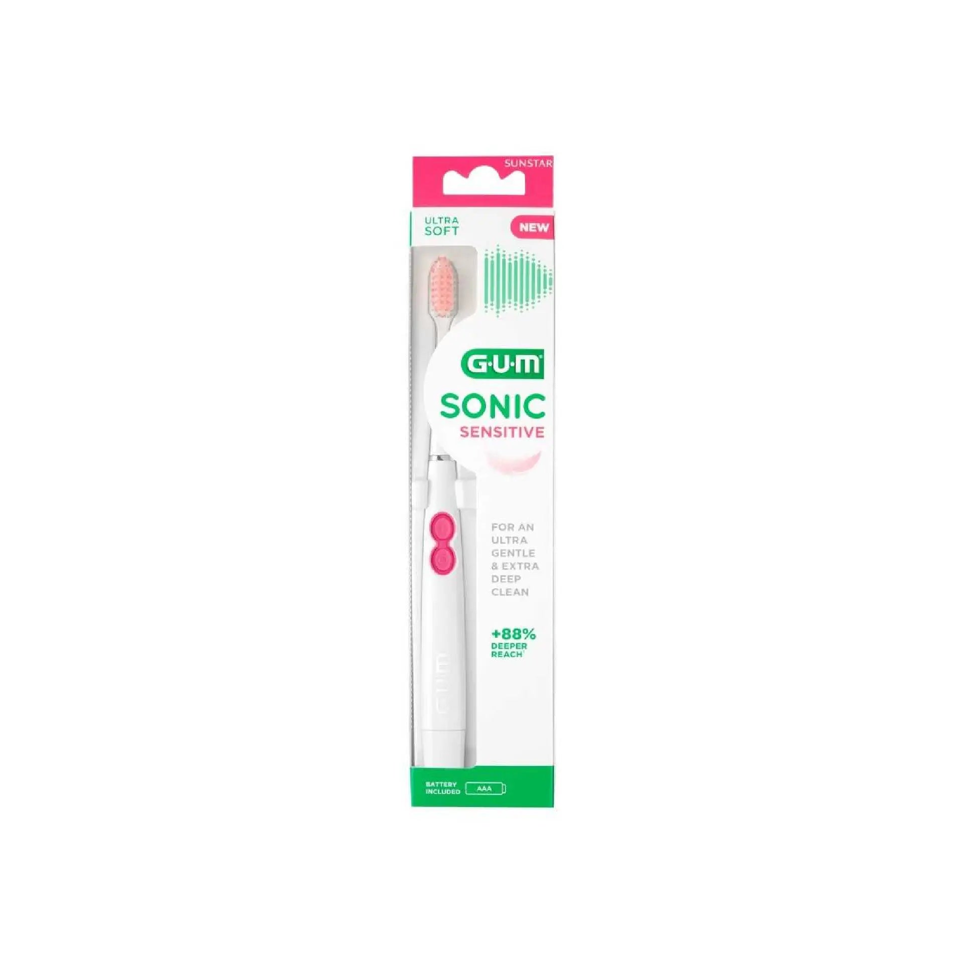 GUM Sonic Sensitive Battery Toothbrush