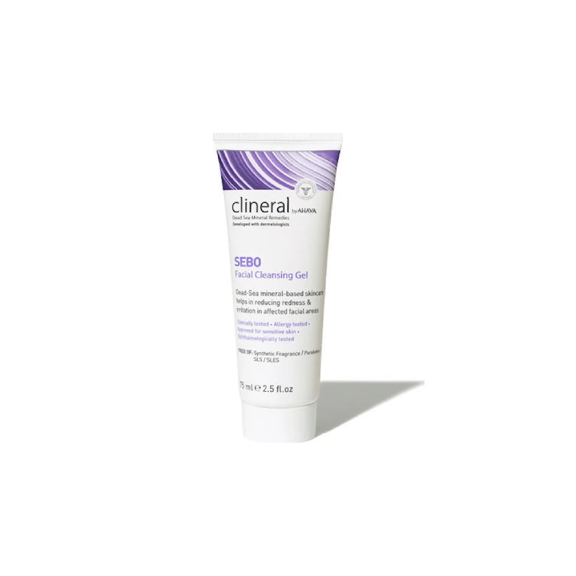 Ahava Clineral SEBO Facial Cleansing Gel for Redness-Prone Types – 75ml