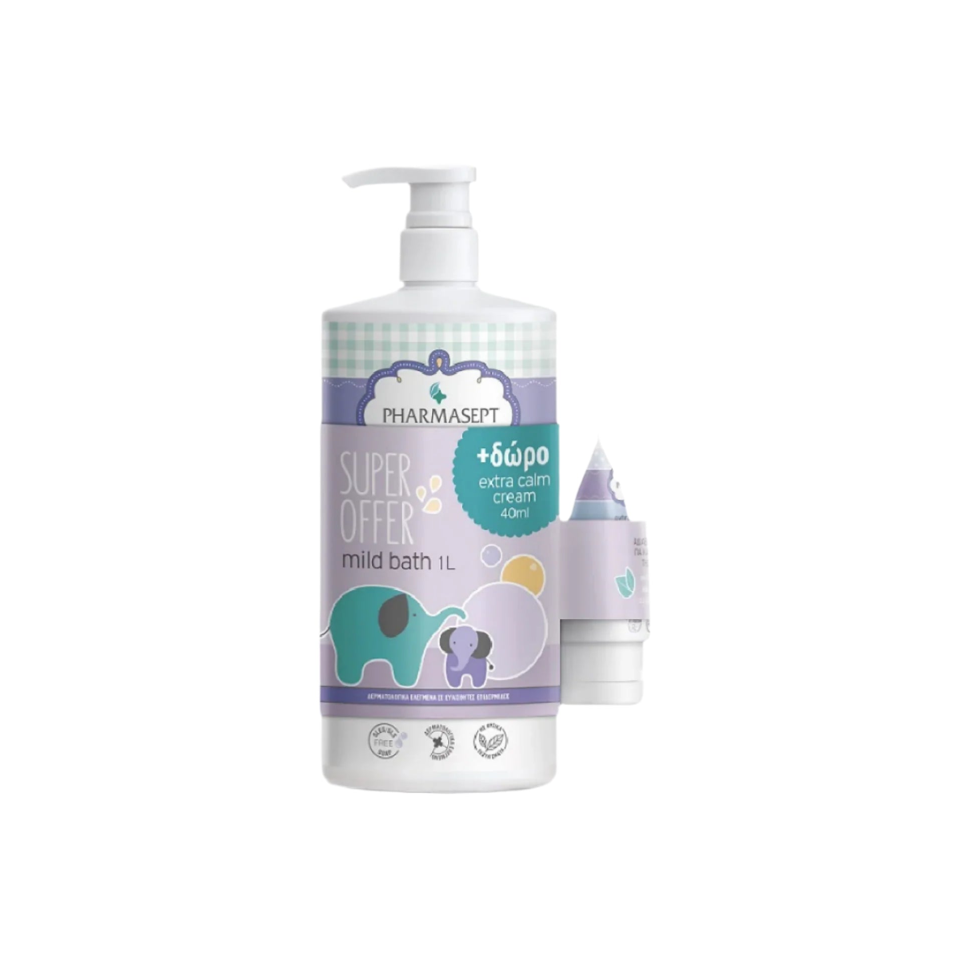 Pharmasept Promo Baby Care Mild Bath 1L & Calm Cream 40ml