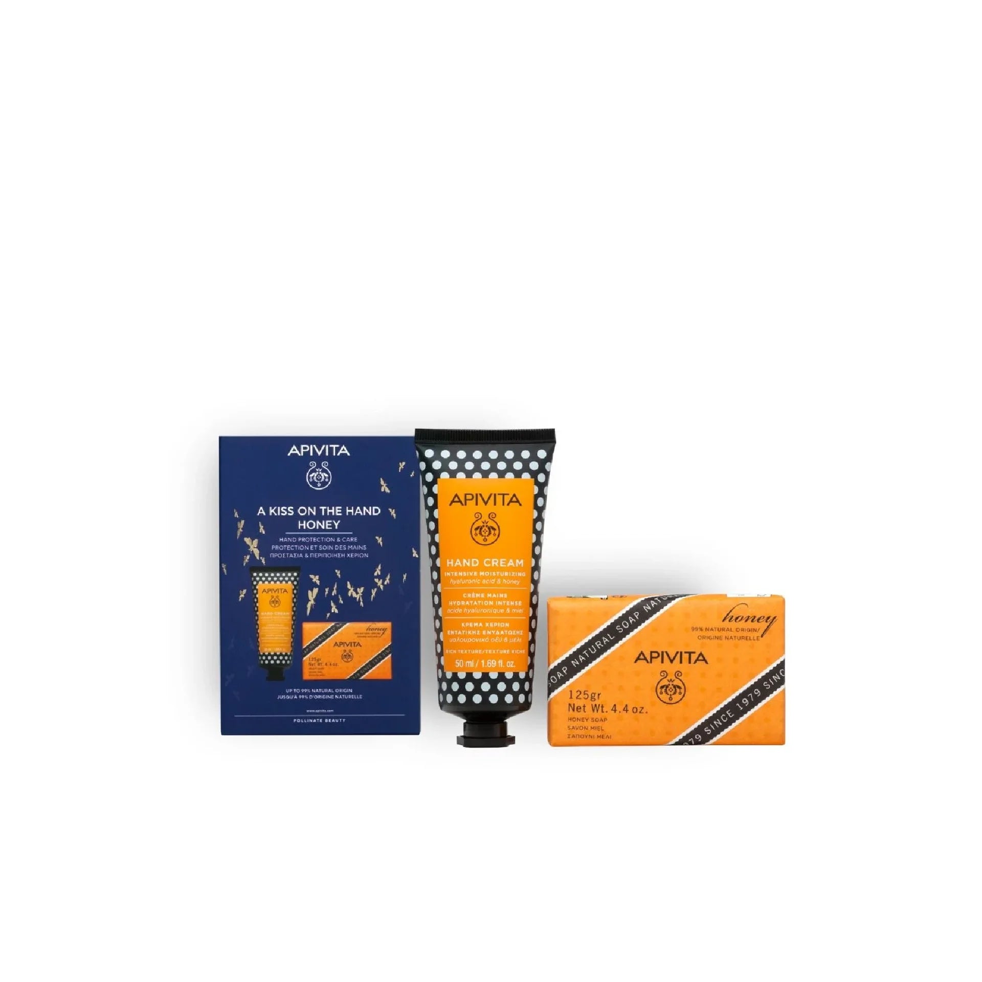 Apivita A Kiss On the Hand Honey – Hand Cream & Natural Soap Set