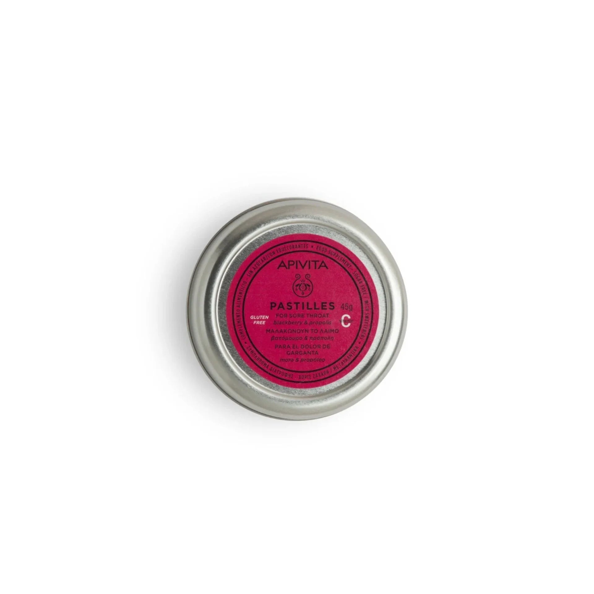 Apivita Pastilles for Sore Throat with Blackberry & Propolis - 45gr