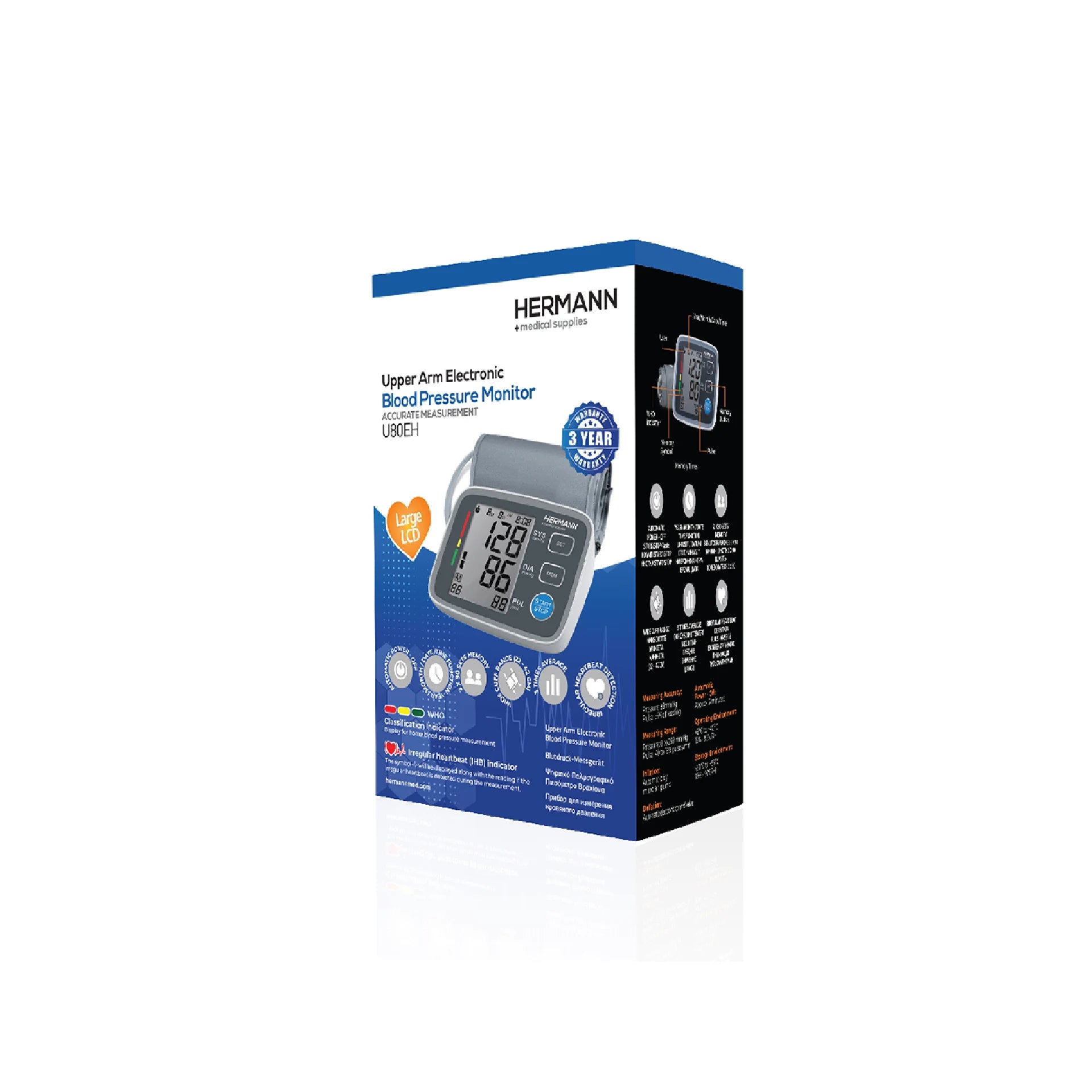 Hermann Upper Arm Electronic Blood Pressure Monitor U80EH
