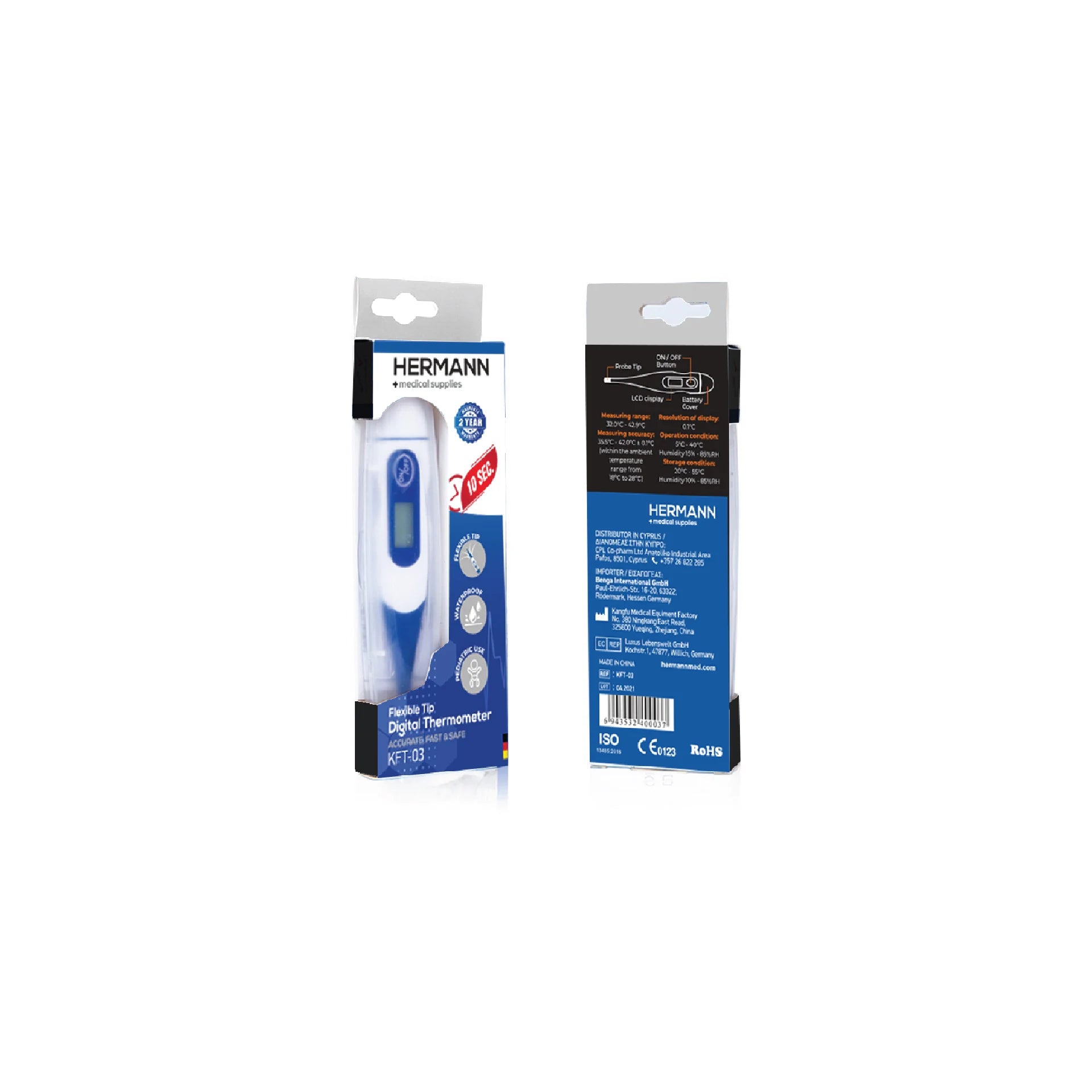 Hermann Flexible Tip Digital Thermometer KFT-03