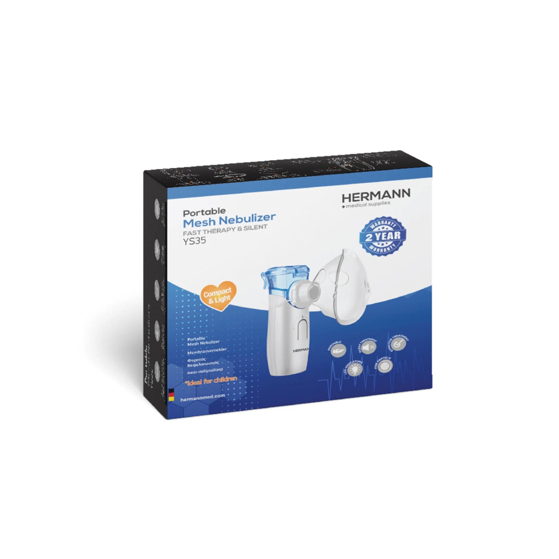 Hermann Portable Mesh Nebulizer + 1 Med. Cup
