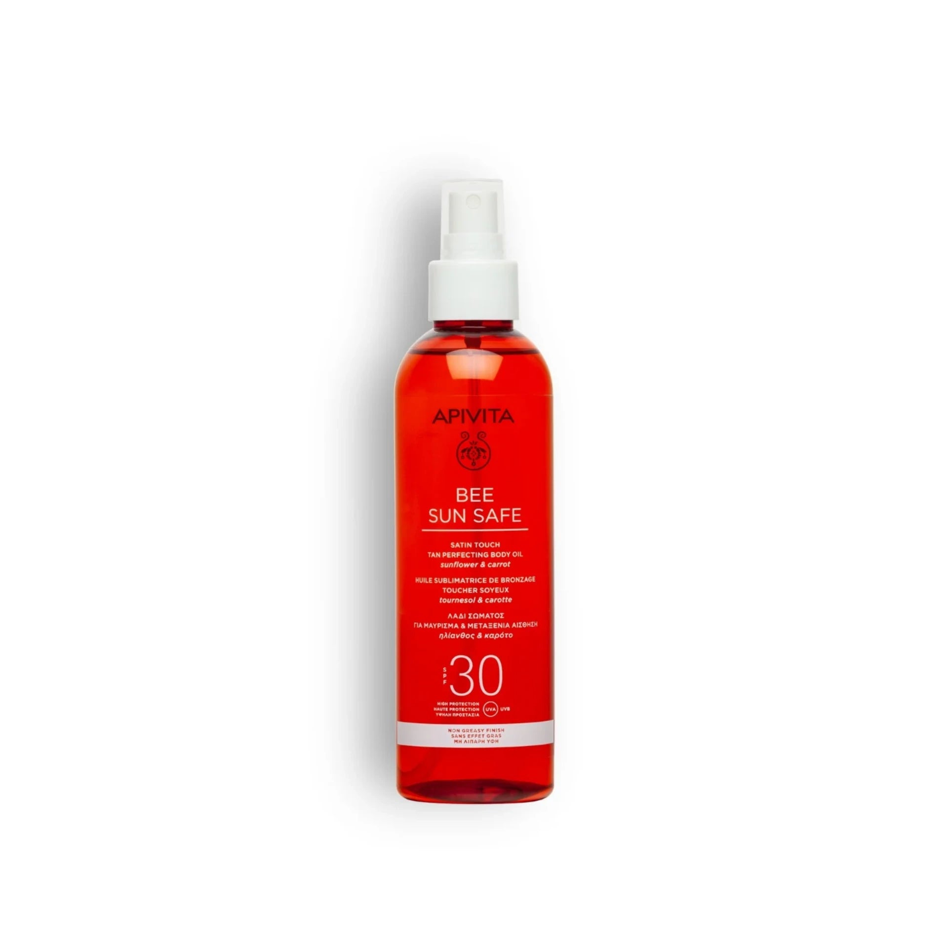 Apivita Bee Sun Safe Satin Touch Tan Perfecting Body Oil SPF30 - 200ml
